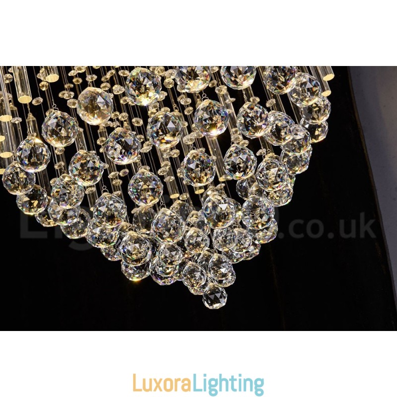 Designer Touch Decorative Modern Contemporary Chandelier Flush mount Pendant Fixture Crystal Rain Drop Light