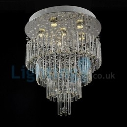 Designer Touch Decorative Modern Contemporary Chandelier Flush mount Pendant Fixture Crystal Rain Drop Light