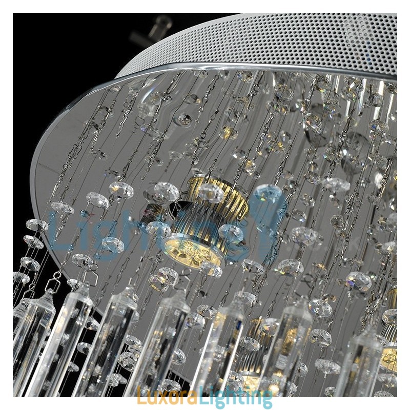 Designer Touch Decorative Modern Contemporary Chandelier Flush mount Pendant Fixture Crystal Rain Drop Light