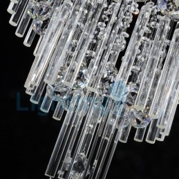 Designer Touch Decorative Modern Contemporary Chandelier Flush mount Pendant Fixture Crystal Rain Drop Light