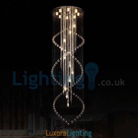 Designer Touch Decorative Modern Contemporary Chandelier Flush mount Pendant Fixture Crystal Rain Drop Light