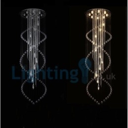 Designer Touch Decorative Modern Contemporary Chandelier Flush mount Pendant Fixture Crystal Rain Drop Light