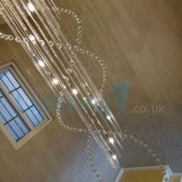 Designer Touch Decorative Modern Contemporary Chandelier Flush mount Pendant Fixture Crystal Rain Drop Light