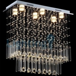 Designer Touch Decorative Modern Contemporary Chandelier Flush mount Pendant Fixture Crystal Rain Drop Light