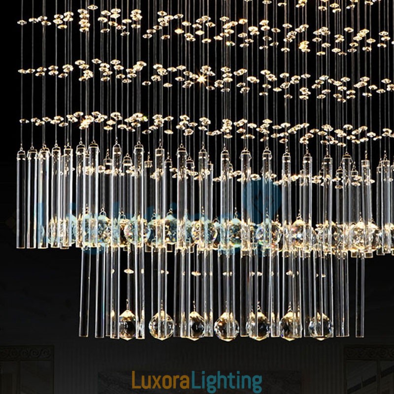 Designer Touch Decorative Modern Contemporary Chandelier Flush mount Pendant Fixture Crystal Rain Drop Light