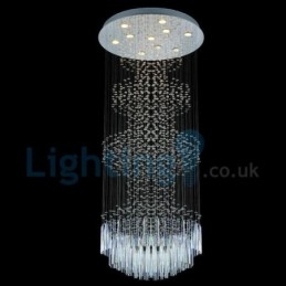 Designer Touch Decorative Modern Contemporary Chandelier Flush mount Pendant Fixture Crystal Rain Drop Light
