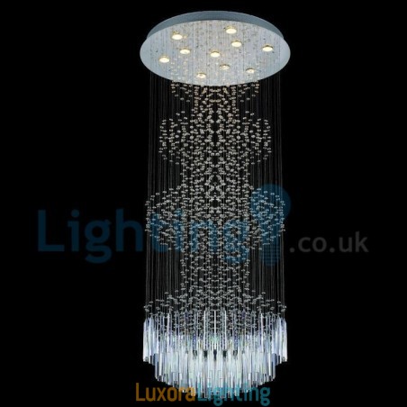 Designer Touch Decorative Modern Contemporary Chandelier Flush mount Pendant Fixture Crystal Rain Drop Light