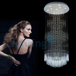 Designer Touch Decorative Modern Contemporary Chandelier Flush mount Pendant Fixture Crystal Rain Drop Light