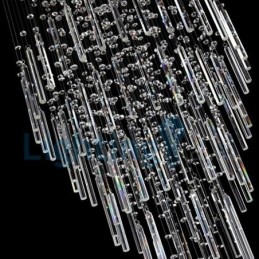 Designer Touch Decorative Modern Contemporary Chandelier Flush mount Pendant Fixture Crystal Rain Drop Light