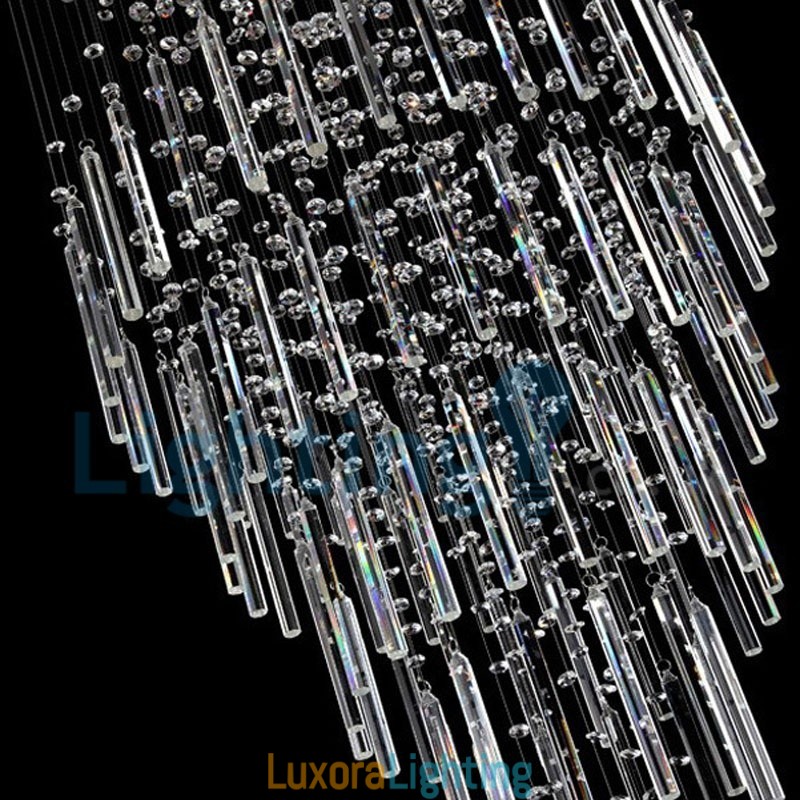 Designer Touch Decorative Modern Contemporary Chandelier Flush mount Pendant Fixture Crystal Rain Drop Light