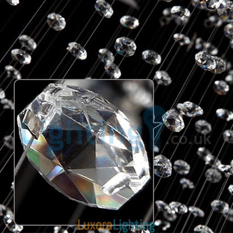 Designer Touch Decorative Modern Contemporary Chandelier Flush mount Pendant Fixture Crystal Rain Drop Light