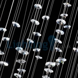 Designer Touch Decorative Modern Contemporary Chandelier Flush mount Pendant Fixture Crystal Rain Drop Light