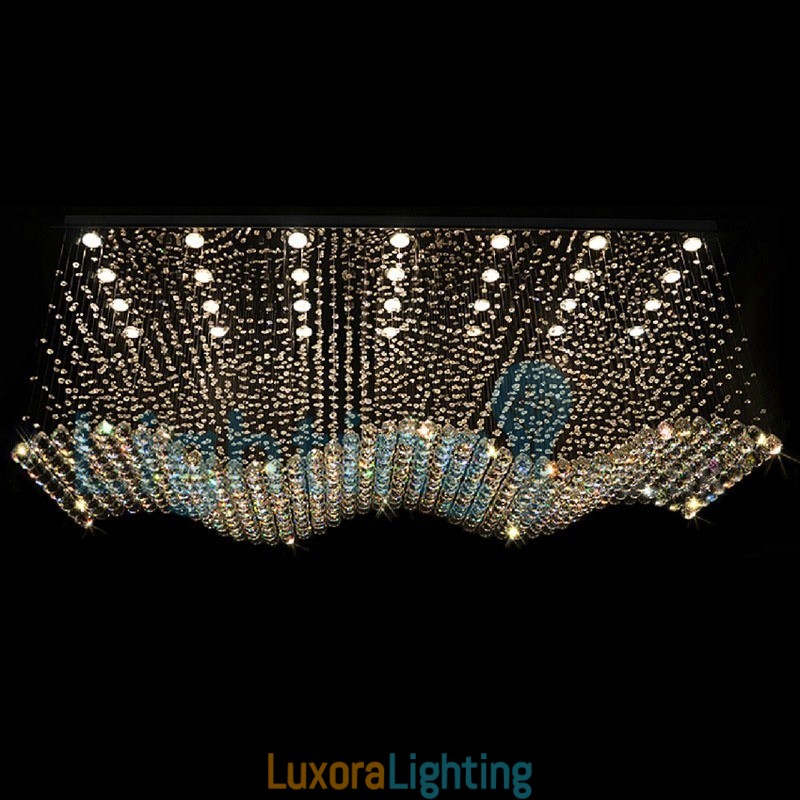 Designer Touch Decorative Modern Contemporary Chandelier Flush mount Pendant Fixture Crystal Rain Drop Light