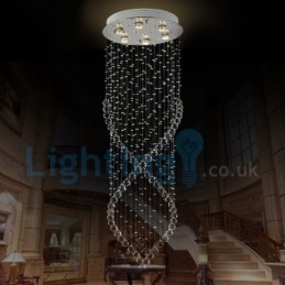Designer Touch Decorative Modern Contemporary Chandelier Flush mount Pendant Fixture Crystal Rain Drop Light