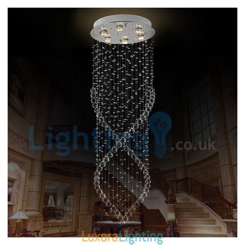 Designer Touch Decorative Modern Contemporary Chandelier Flush mount Pendant Fixture Crystal Rain Drop Light