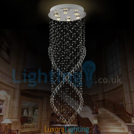 Designer Touch Decorative Modern Contemporary Chandelier Flush mount Pendant Fixture Crystal Rain Drop Light