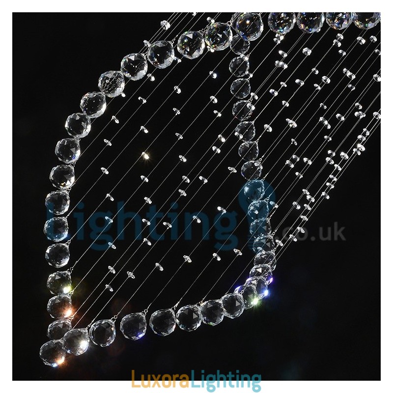 Designer Touch Decorative Modern Contemporary Chandelier Flush mount Pendant Fixture Crystal Rain Drop Light