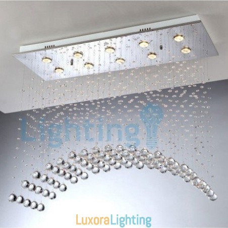 Designer Touch Decorative Modern Contemporary Chandelier Flush mount Pendant Fixture Crystal Rain Drop Light