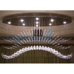 Designer Touch Decorative Modern Contemporary Chandelier Flush mount Pendant Fixture Crystal Rain Drop Light