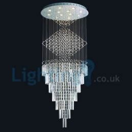 Designer Touch Decorative Modern Contemporary Chandelier Flush mount Pendant Fixture Crystal Rain Drop Light