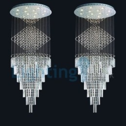 Designer Touch Decorative Modern Contemporary Chandelier Flush mount Pendant Fixture Crystal Rain Drop Light