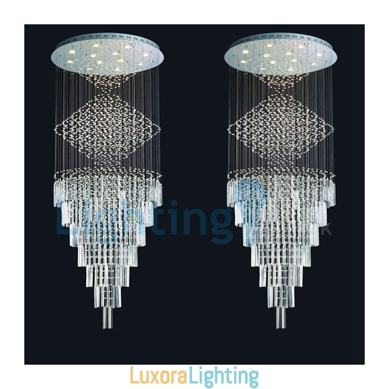 Designer Touch Decorative Modern Contemporary Chandelier Flush mount Pendant Fixture Crystal Rain Drop Light