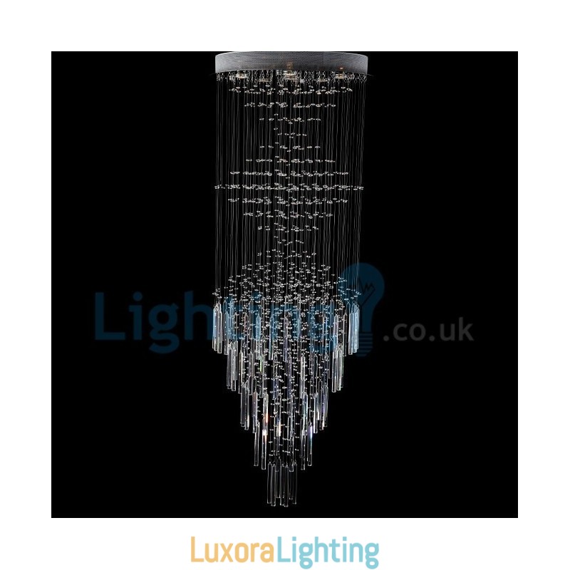 Designer Touch Decorative Modern Contemporary Chandelier Flush mount Pendant Fixture Crystal Rain Drop Light