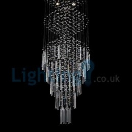 Designer Touch Decorative Modern Contemporary Chandelier Flush mount Pendant Fixture Crystal Rain Drop Light