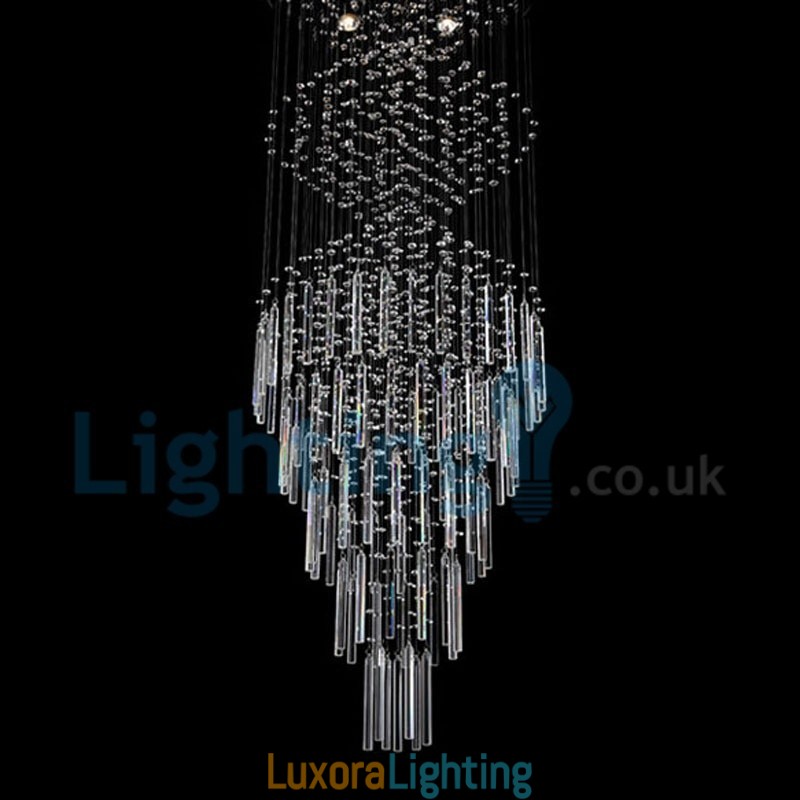 Designer Touch Decorative Modern Contemporary Chandelier Flush mount Pendant Fixture Crystal Rain Drop Light