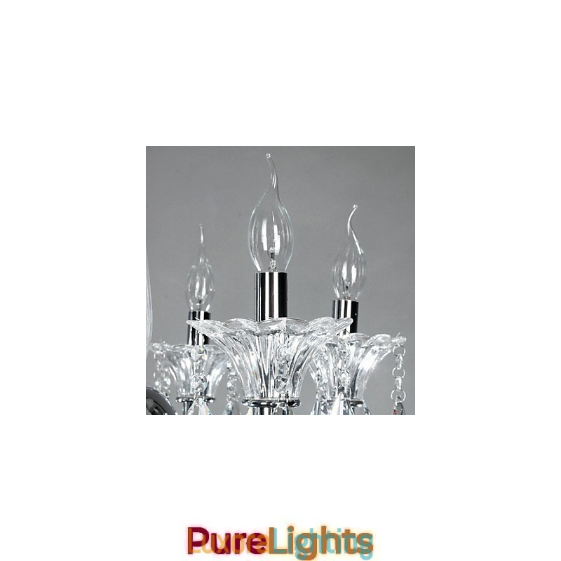 Designer Touch Decorative American Style Lodge 6 Light Chandelier With Glass Shade