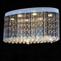Designer Touch Decorative Modern Contemporary Chandelier Flush mount Pendant Fixture Crystal Rain Drop Light