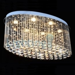 Designer Touch Decorative Modern Contemporary Chandelier Flush mount Pendant Fixture Crystal Rain Drop Light