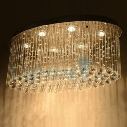 Designer Touch Decorative Modern Contemporary Chandelier Flush mount Pendant Fixture Crystal Rain Drop Light