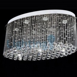 Designer Touch Decorative Modern Contemporary Chandelier Flush mount Pendant Fixture Crystal Rain Drop Light
