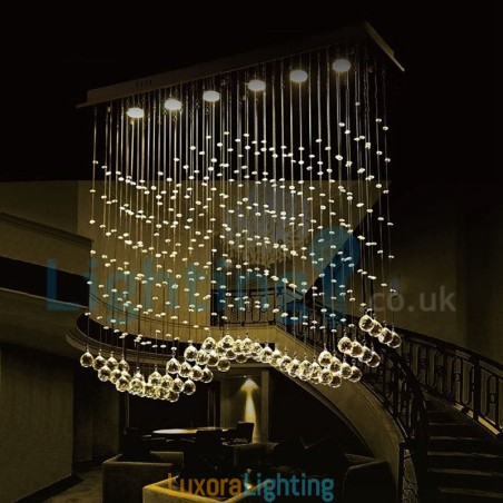 Designer Touch Decorative Modern Contemporary Chandelier Flush mount Pendant Fixture Crystal Rain Drop Light