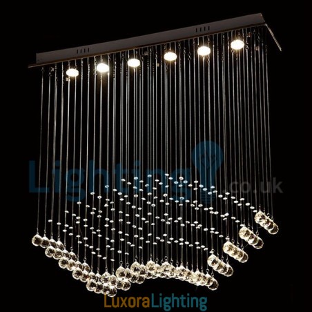 Designer Touch Decorative Modern Contemporary Chandelier Flush mount Pendant Fixture Crystal Rain Drop Light