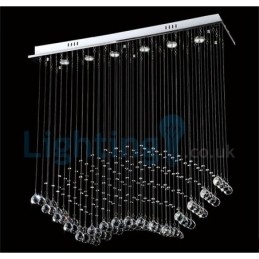 Designer Touch Decorative Modern Contemporary Chandelier Flush mount Pendant Fixture Crystal Rain Drop Light