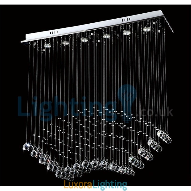 Designer Touch Decorative Modern Contemporary Chandelier Flush mount Pendant Fixture Crystal Rain Drop Light