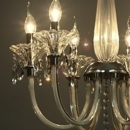 Designer Touch Decorative American Style Lodge 6 Light Chandelier With Glass Shade