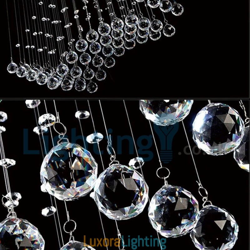 Designer Touch Decorative Modern Contemporary Chandelier Flush mount Pendant Fixture Crystal Rain Drop Light