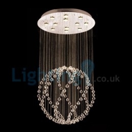 Designer Touch Decorative Modern Contemporary Chandelier Flush mount Pendant Fixture Crystal Rain Drop Light