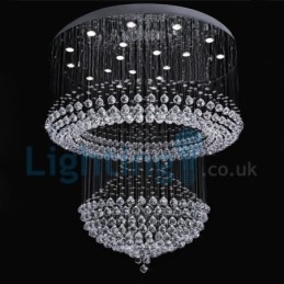 Designer Touch Decorative Modern Contemporary Chandelier Flush mount Pendant Fixture Crystal Rain Drop Light