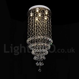 Designer Touch Decorative Modern Contemporary Chandelier Flush mount Pendant Fixture Crystal Rain Drop Light