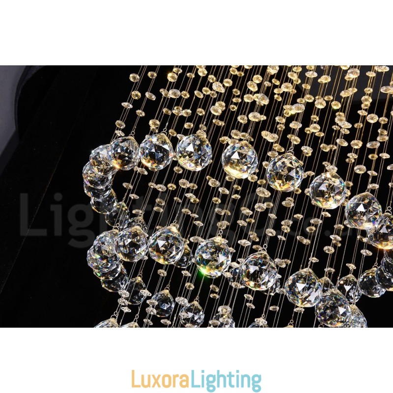 Designer Touch Decorative Modern Contemporary Chandelier Flush mount Pendant Fixture Crystal Rain Drop Light