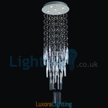 Designer Touch Decorative Modern Contemporary Chandelier Flush mount Pendant Fixture Crystal Rain Drop Light