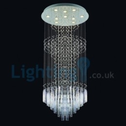 Designer Touch Decorative Modern Contemporary Chandelier Flush mount Pendant Fixture Crystal Rain Drop Light
