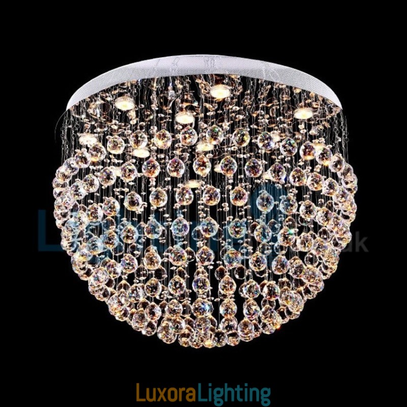 Designer Touch Decorative Modern Contemporary Chandelier Flush mount Pendant Fixture Crystal Rain Drop Light