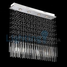 Designer Touch Decorative Modern Contemporary Chandelier Flush mount Pendant Fixture Crystal Rain Drop Light