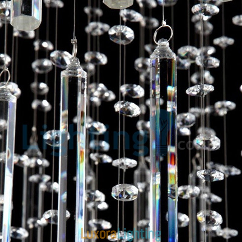 Designer Touch Decorative Modern Contemporary Chandelier Flush mount Pendant Fixture Crystal Rain Drop Light