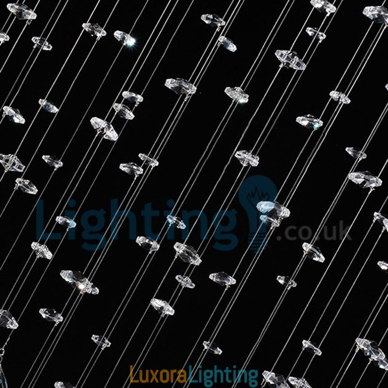 Designer Touch Decorative Modern Contemporary Chandelier Flush mount Pendant Fixture Crystal Rain Drop Light